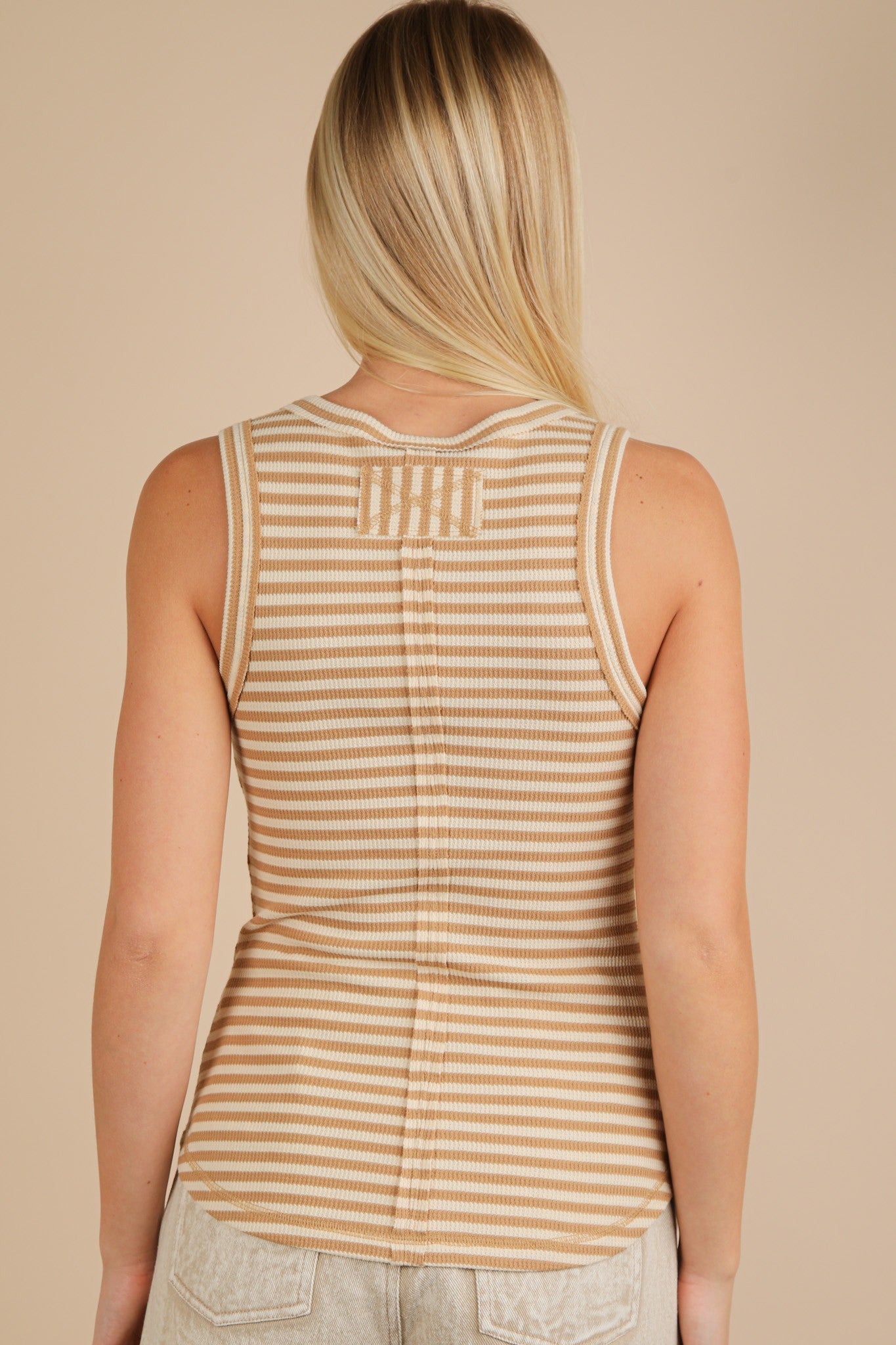 Striped Button Down Tank