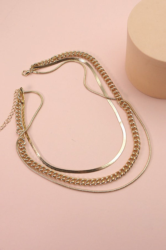 Mix Snake Chain Multi Layer Necklace