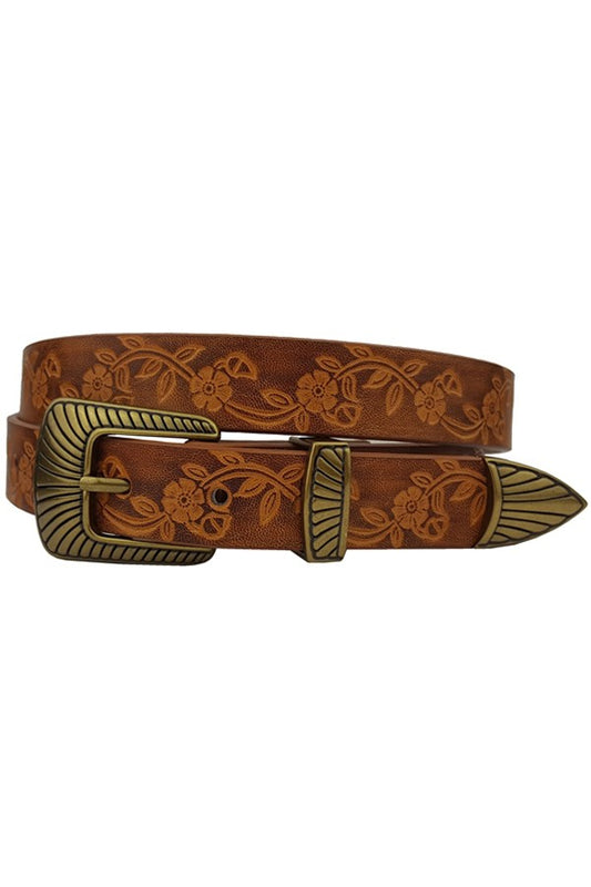 Western Style Hand Painted Floral Belt