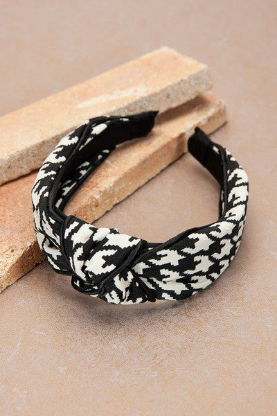 Houndstooth Knotted Headband