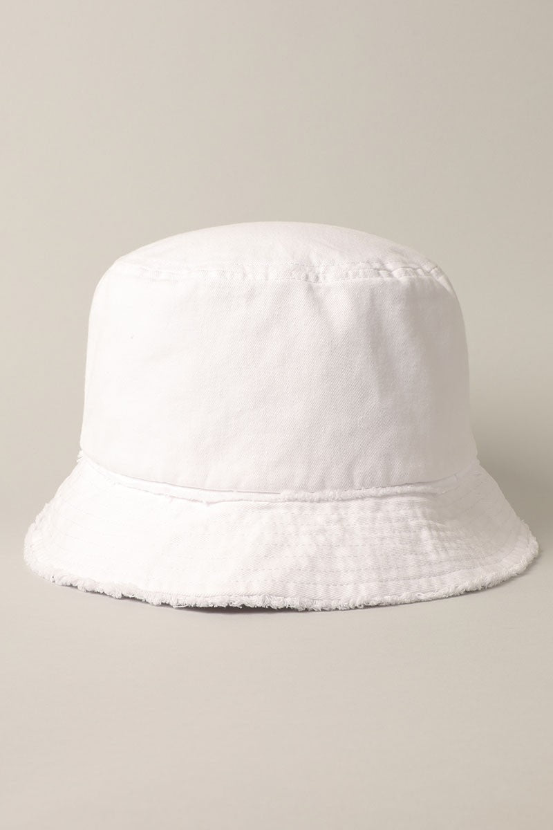 Frayed Canvas Denim Bucket Hat