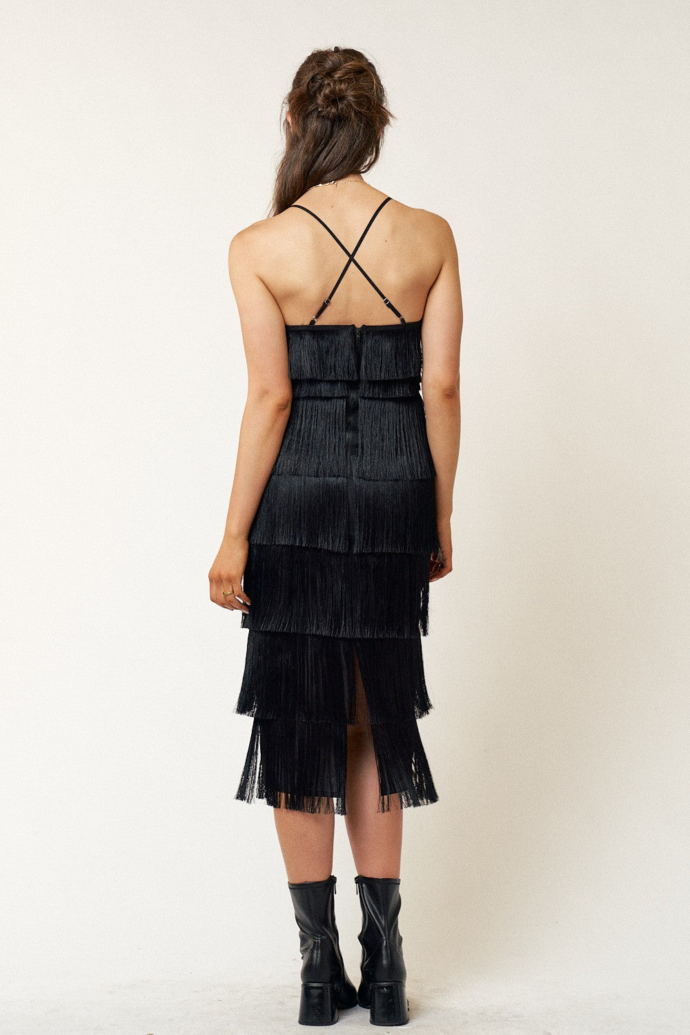 Tassel Tiered Midi Dress