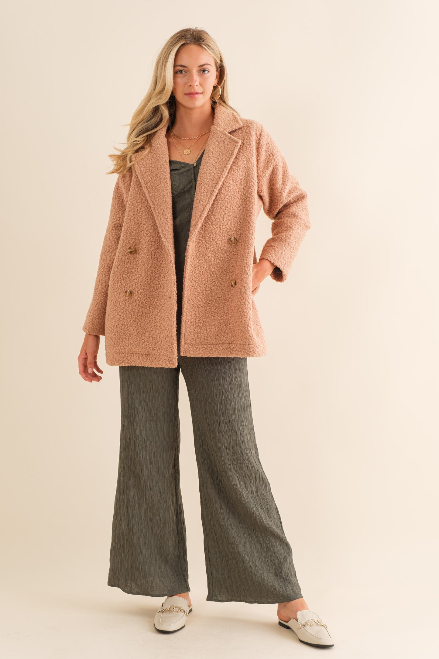 Teddy Pea Coat PLUS