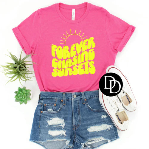 'Forever Chasing Sunsets' Graphic