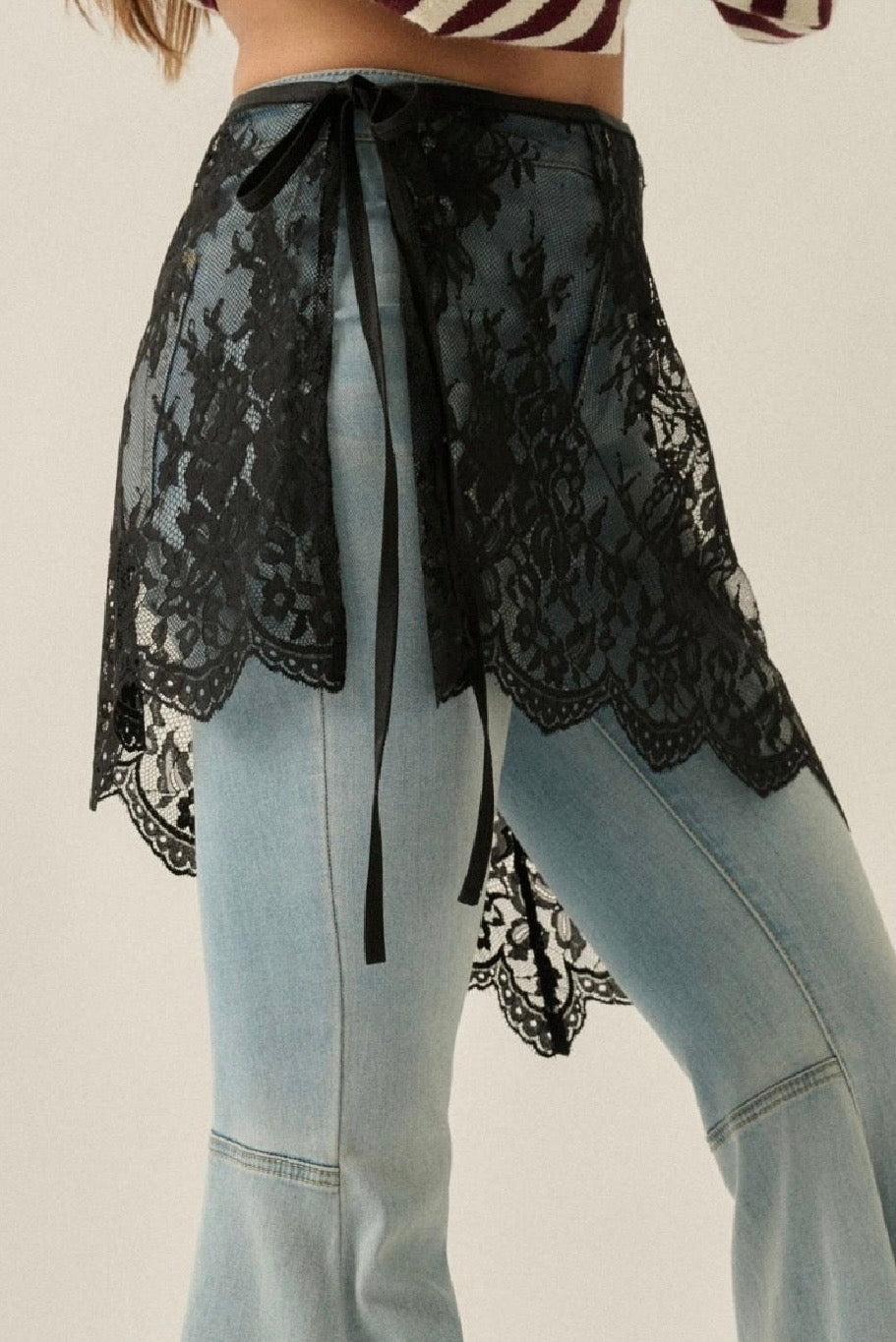 Layered  Lace Wrap Skirt