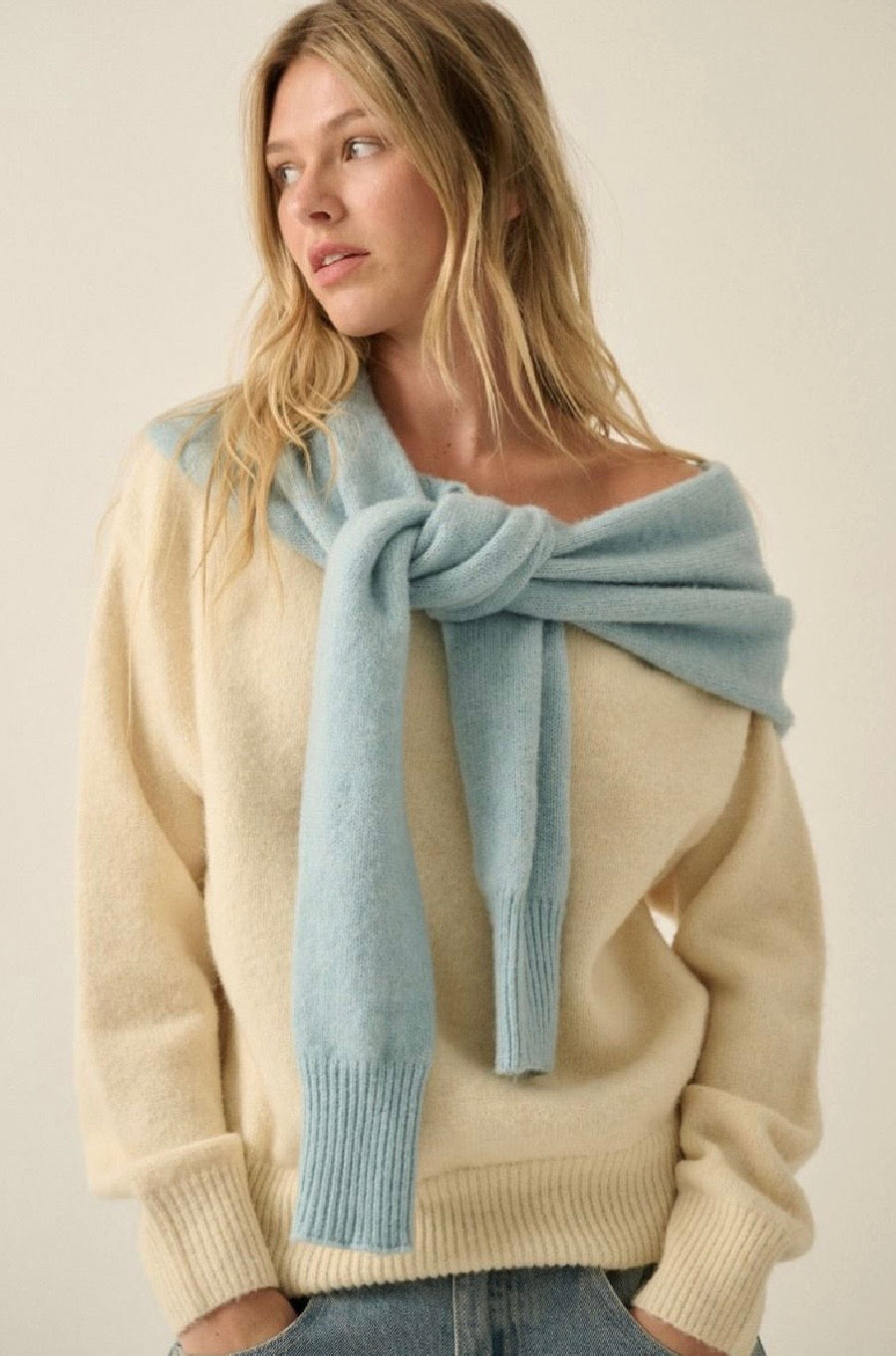 Layered Tie Sweater