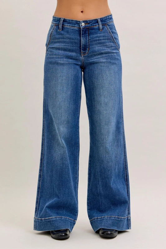 Judy Blue Retro Wide Trouser Jeans