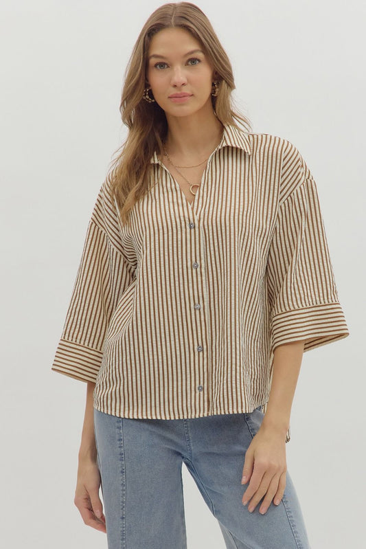 Kailany Striped Button Down