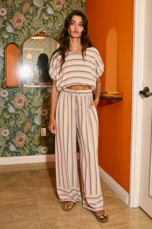 Gemma Stripe Drawstring Pants