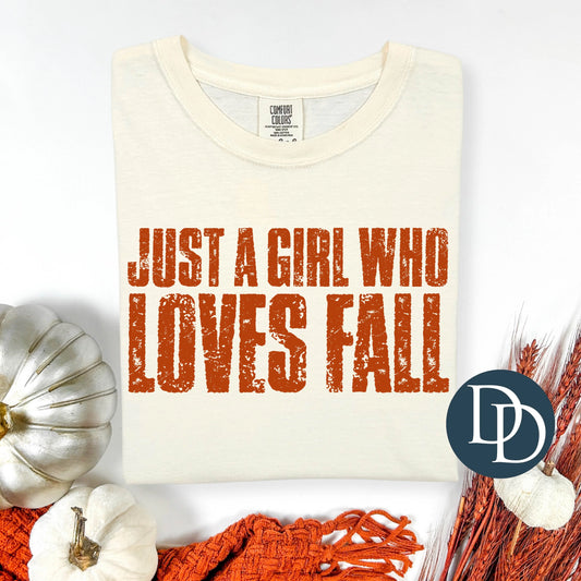 'Just A Girl Who Loves Fall' Graphic