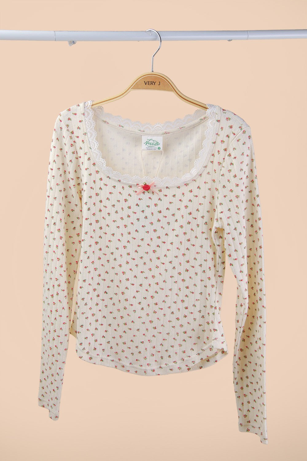 Printed Floral Casual Knit Top