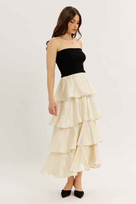 Designed To Shine Tiered Midi Dress