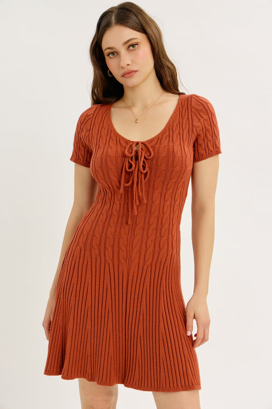 Mia Cable Knit Sweater Dress