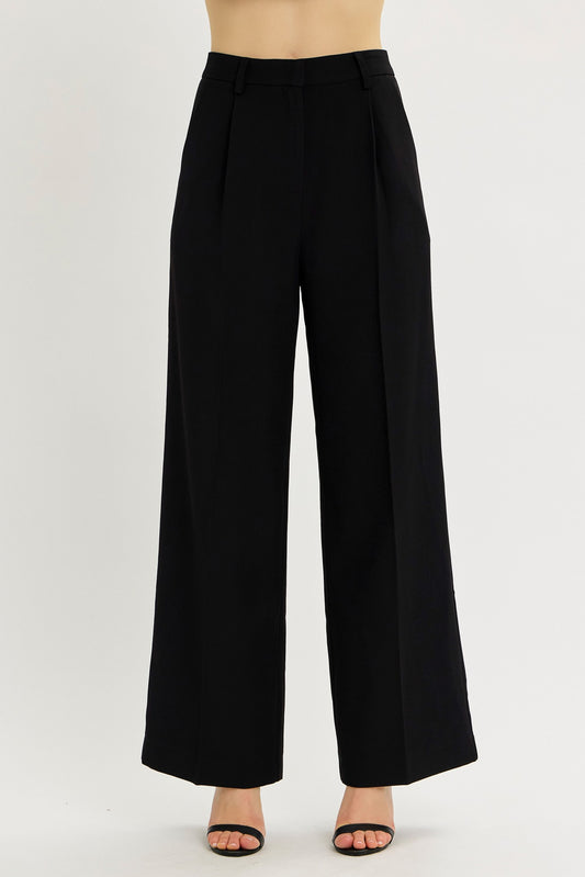 Classic Pleated High Waist Trousers