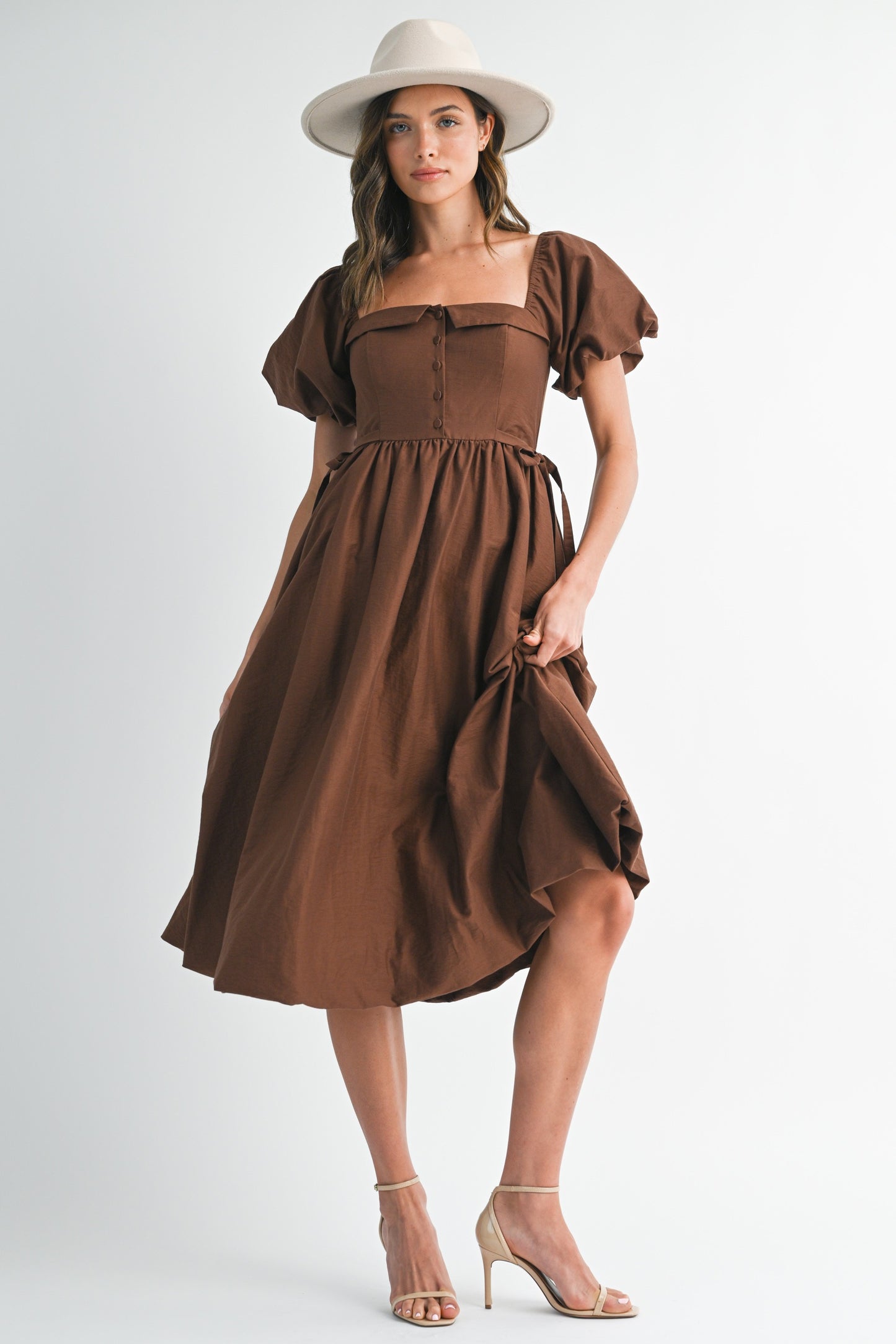 Andi Bubble Puff Sleeve Dress