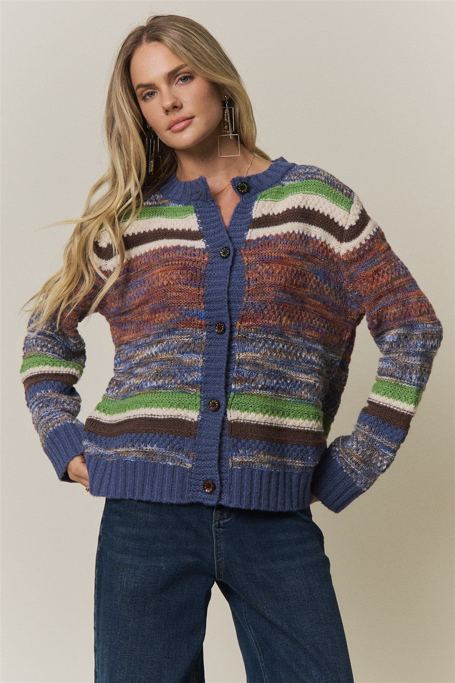 Lucia Striped Multicolor Cardigan