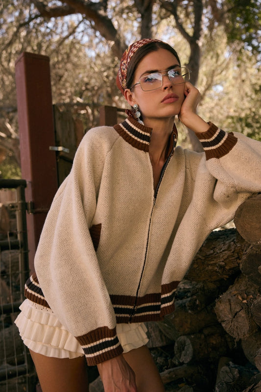 Let's Ride Zip Up Sweater
