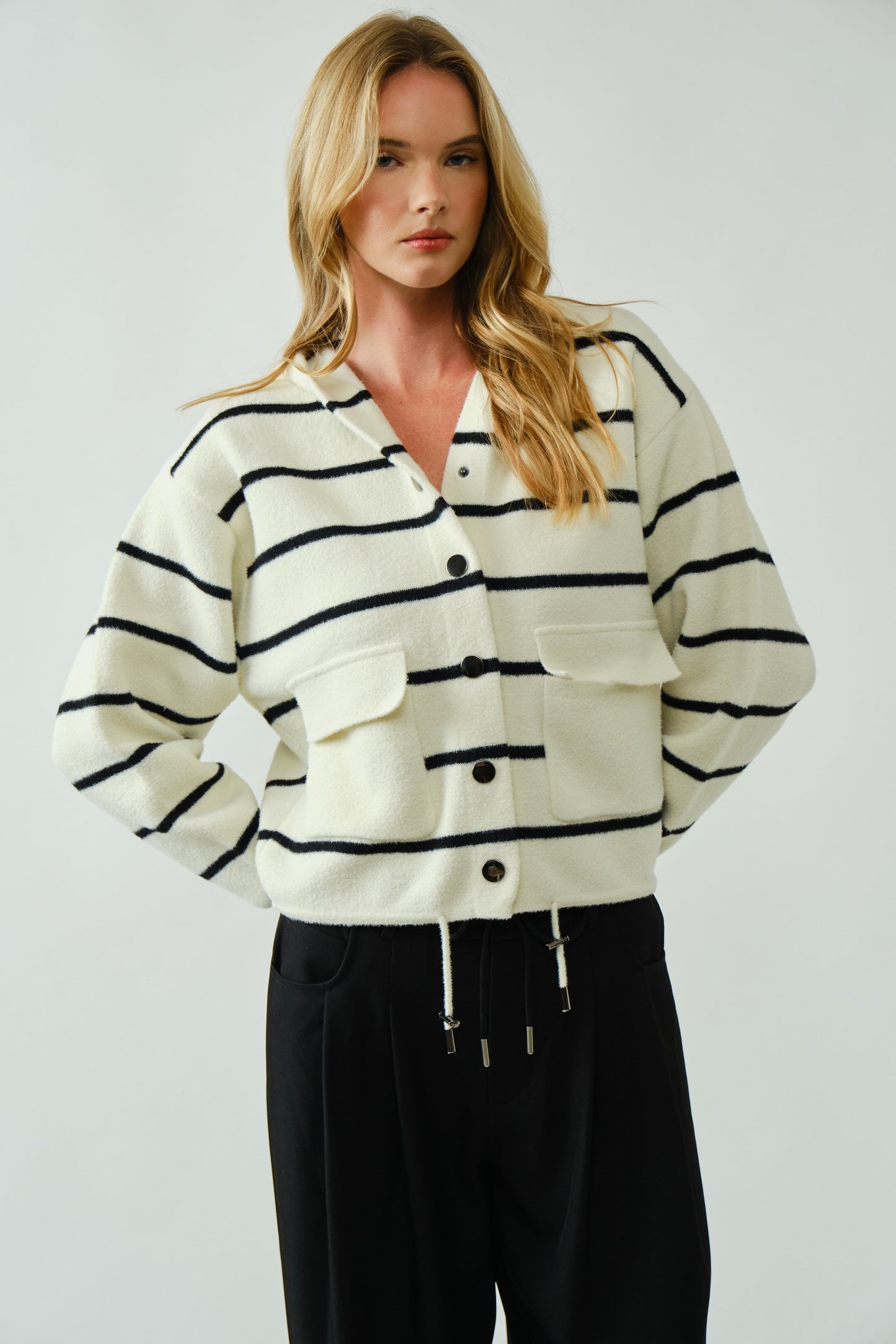 Cozy Soft Hooded Sweater Jacket