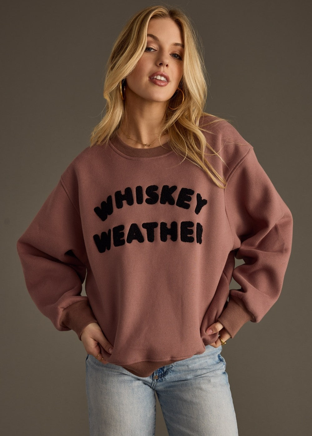 Whiskey Weather Patch Sweatshirt