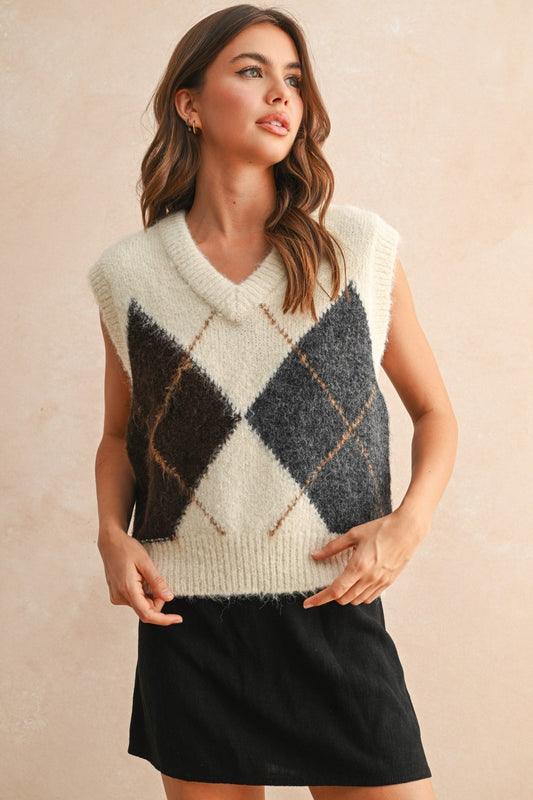 Adley Argyle Sweater Vest