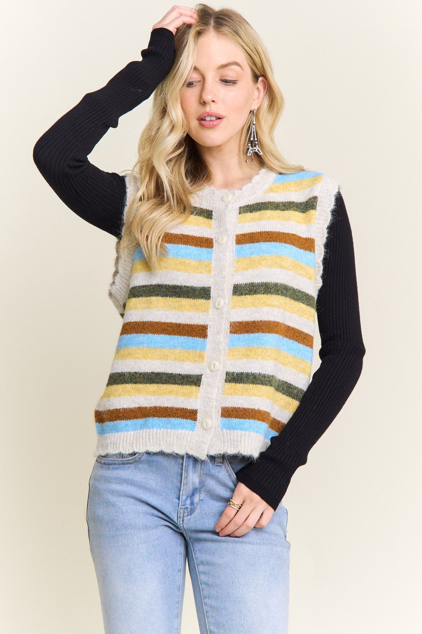Gabriella Stripe Sweater Vest