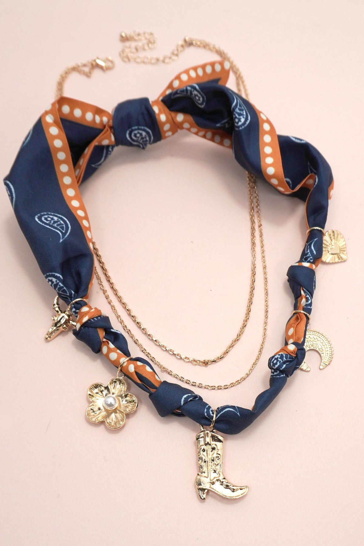 These Boots Are Made For Walkin' Charm Bandana Necklace