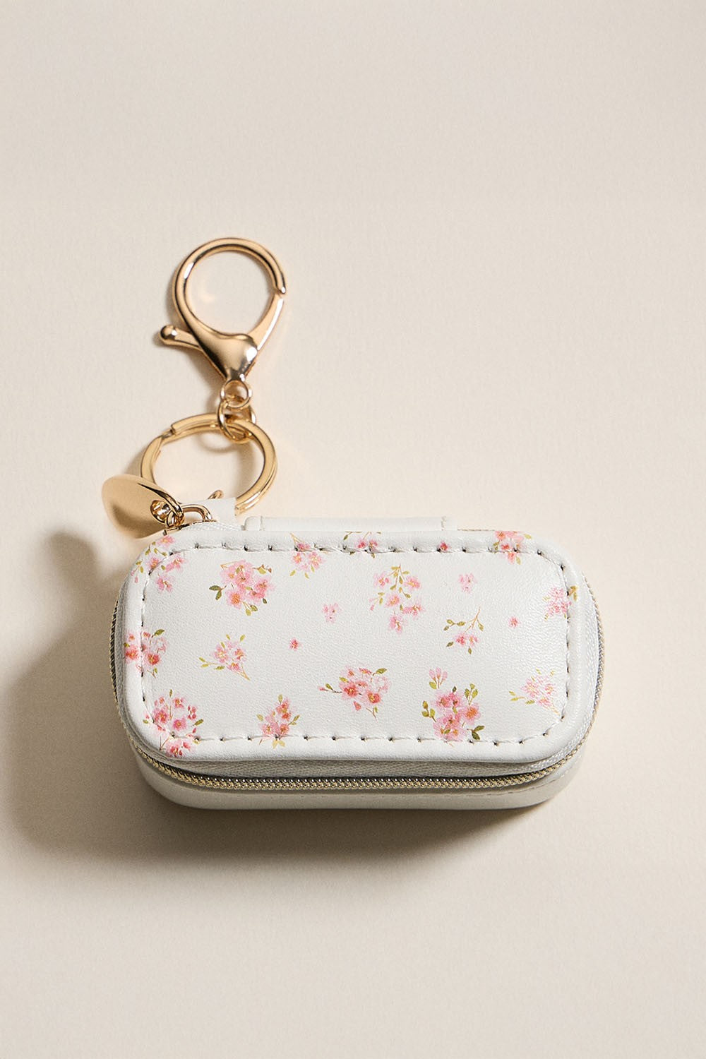 Floral Travel Jewelry Case Keychain