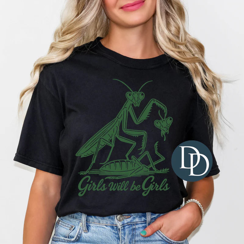 'Girls Will Be Girls' Praying Mantis Graphic