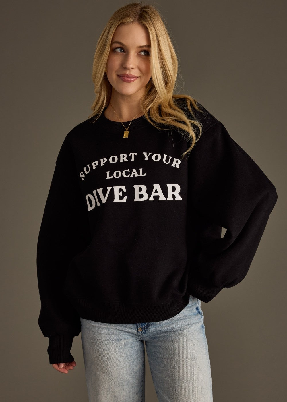 'Support Your Local Dive Bar' Graphic Sweatshirt