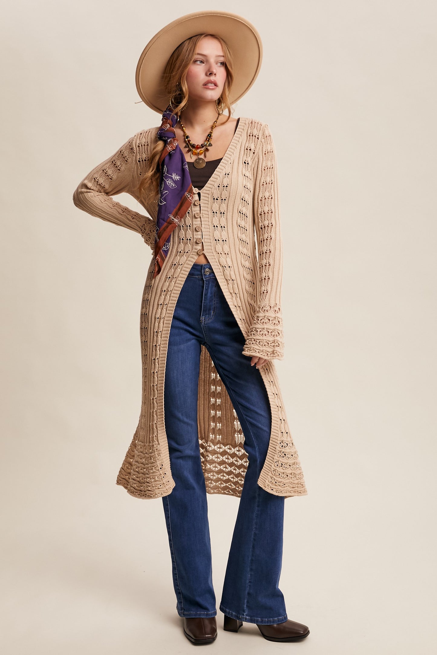 Crochet Longline Cardigan