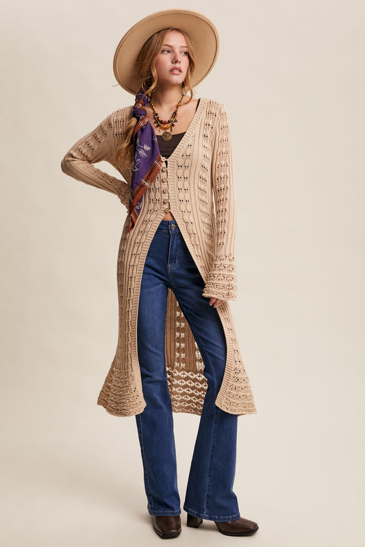 Crochet Longline Cardigan