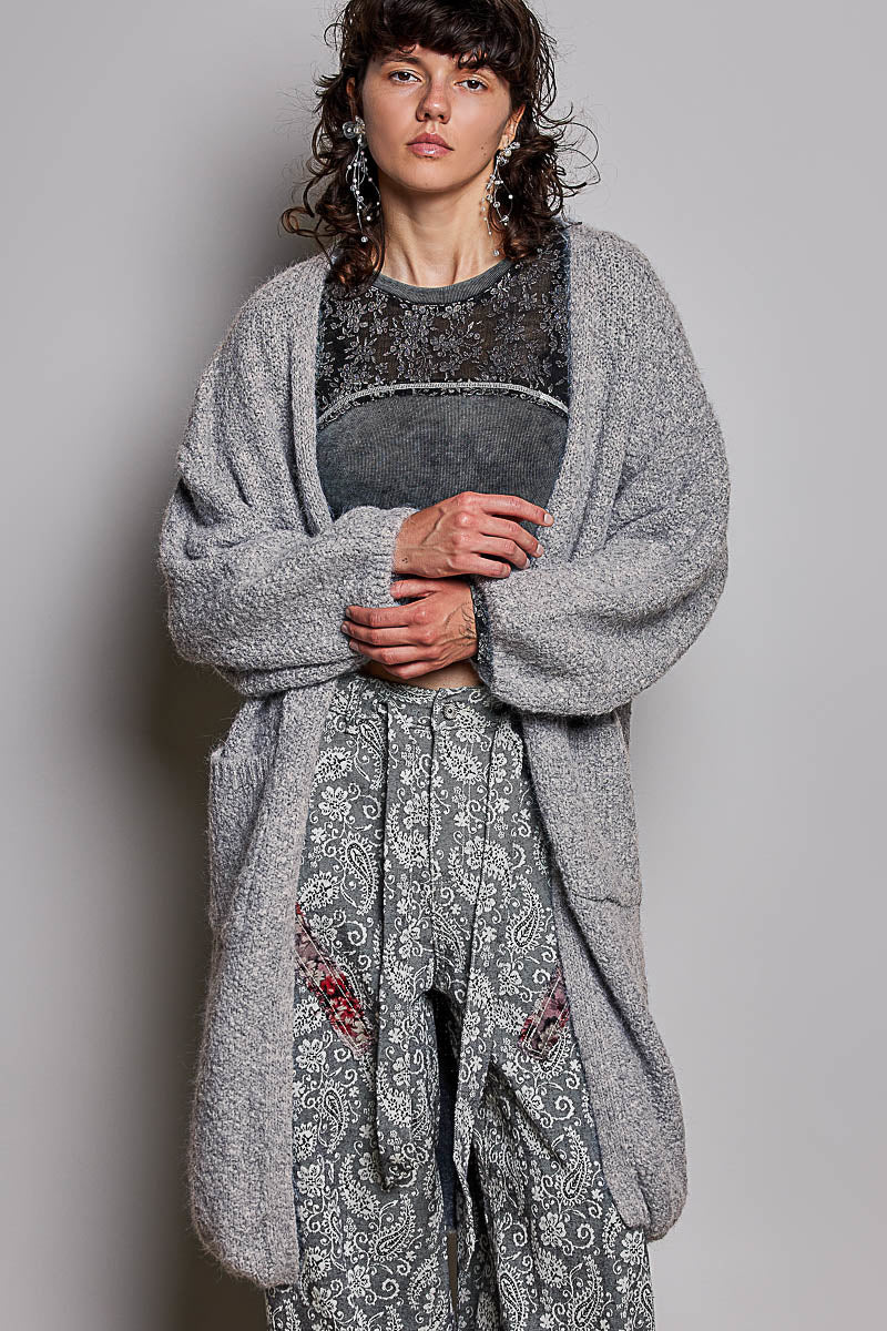 Alessandra Long Open Sweater Cardi