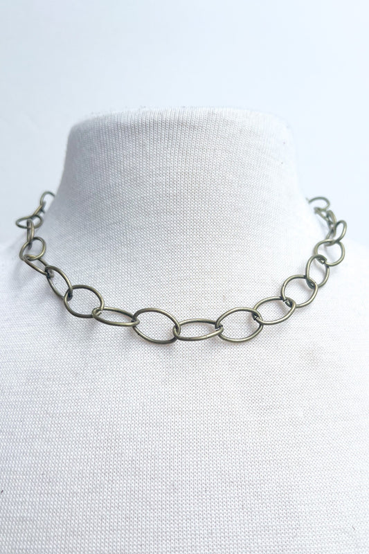 Collective Bronze Short Necklace-Charm Bar