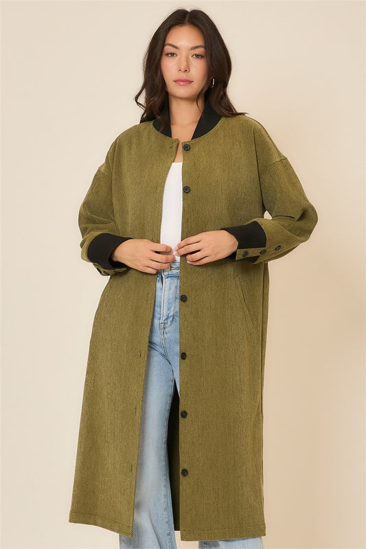 Adalee Corduroy Long Coat