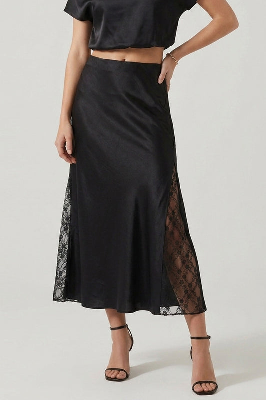 Sahara Lace Satin Skirt