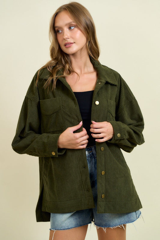 Sadie Corduroy Oversized Shacket