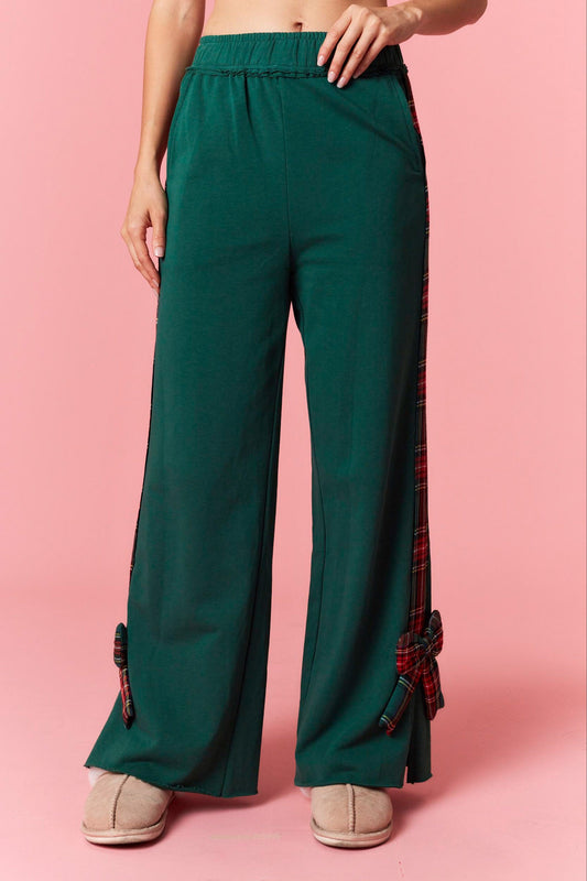 Plaid Bow & Band Lounge Pants