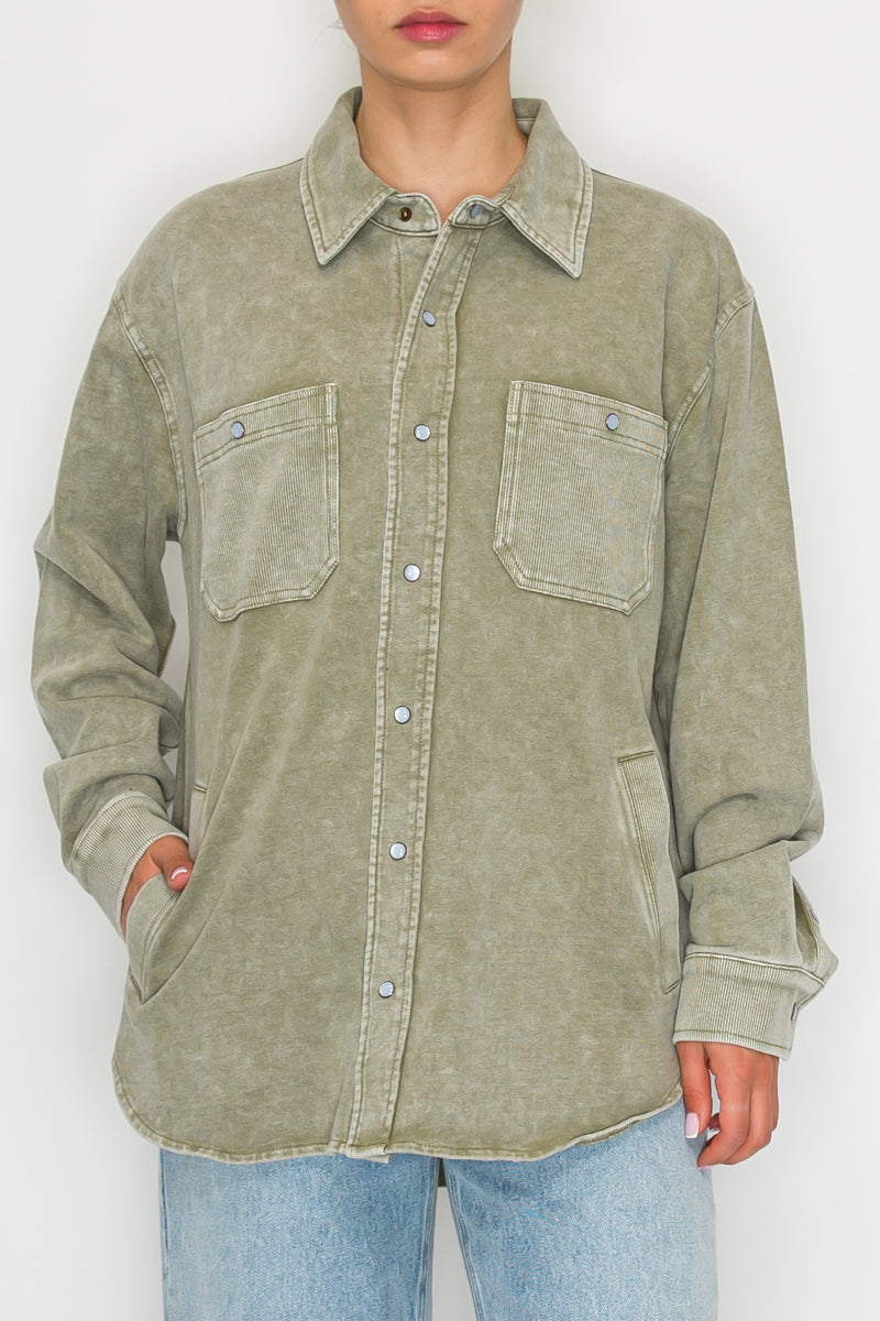PLUS Patch Pocket Knit Shacket