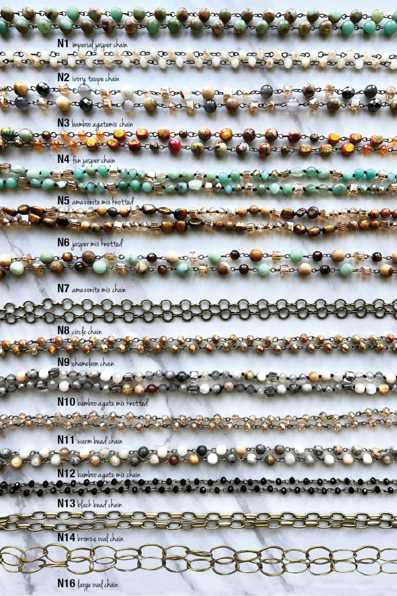 Collective Beaded & Bronze Short/Long Necklace- Charm Bar