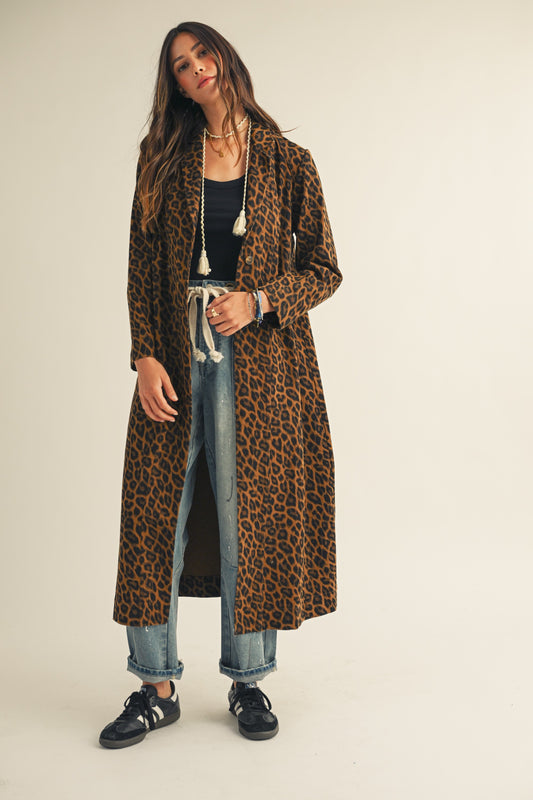 French Leopard Long Jacket