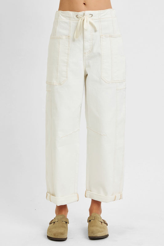 Barrel Leg Cargo Pants