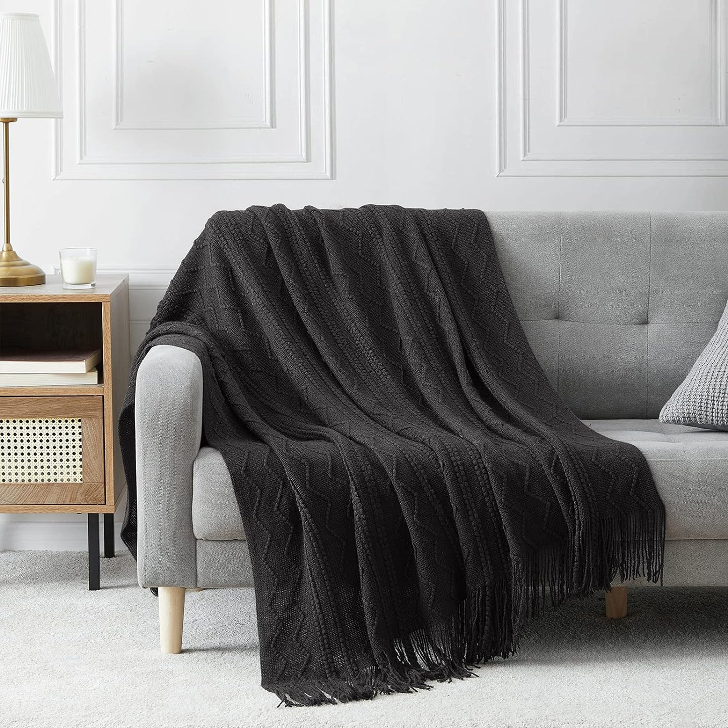 Textured Super Soft Throw Blanket