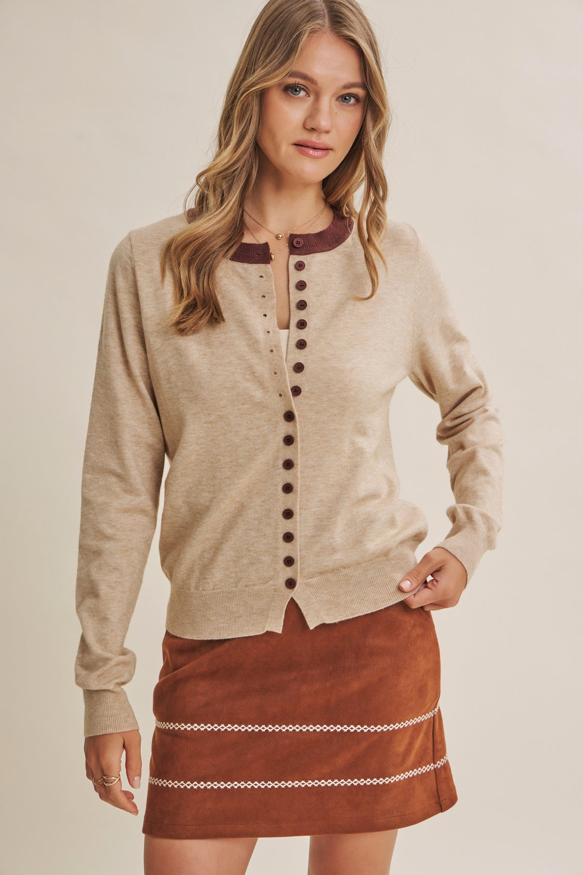 Esther Contrast Cardigan