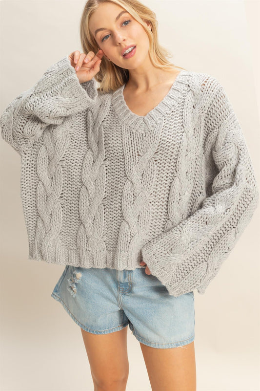 Lettie Oversized Cable Knit Sweater