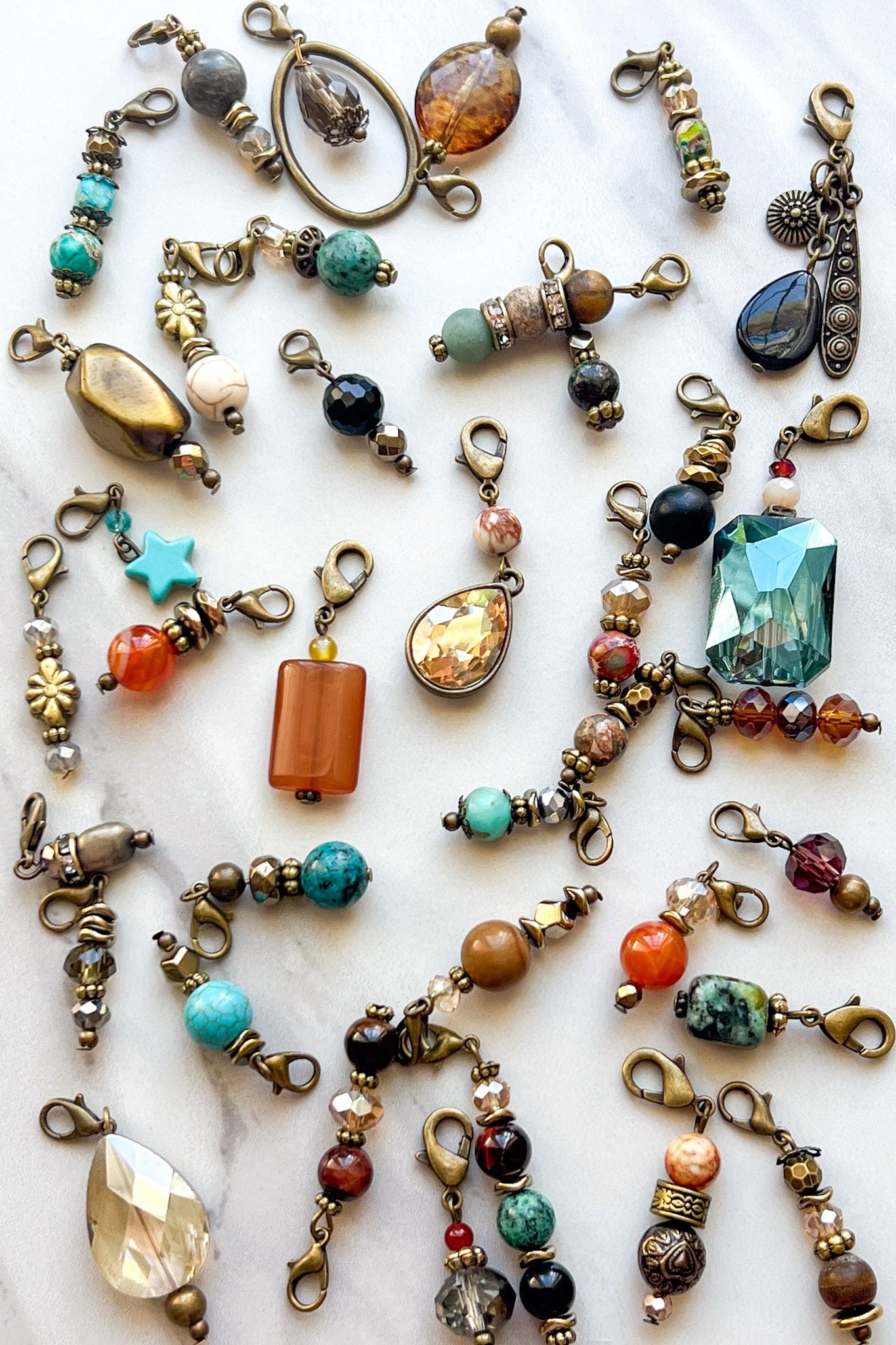 Collective Bronze Stone Charms-Charm Bar