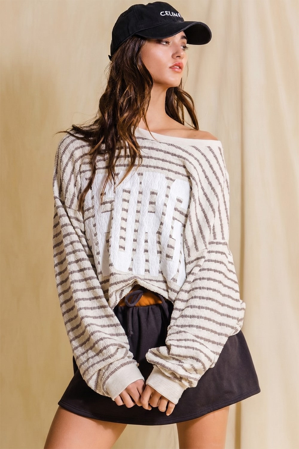Georgia Striped Sweatshirt Top