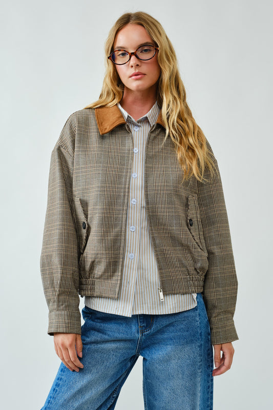 Parker Plaid Bomber Jacket