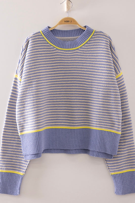 Melany Contrast Stripe Sweater