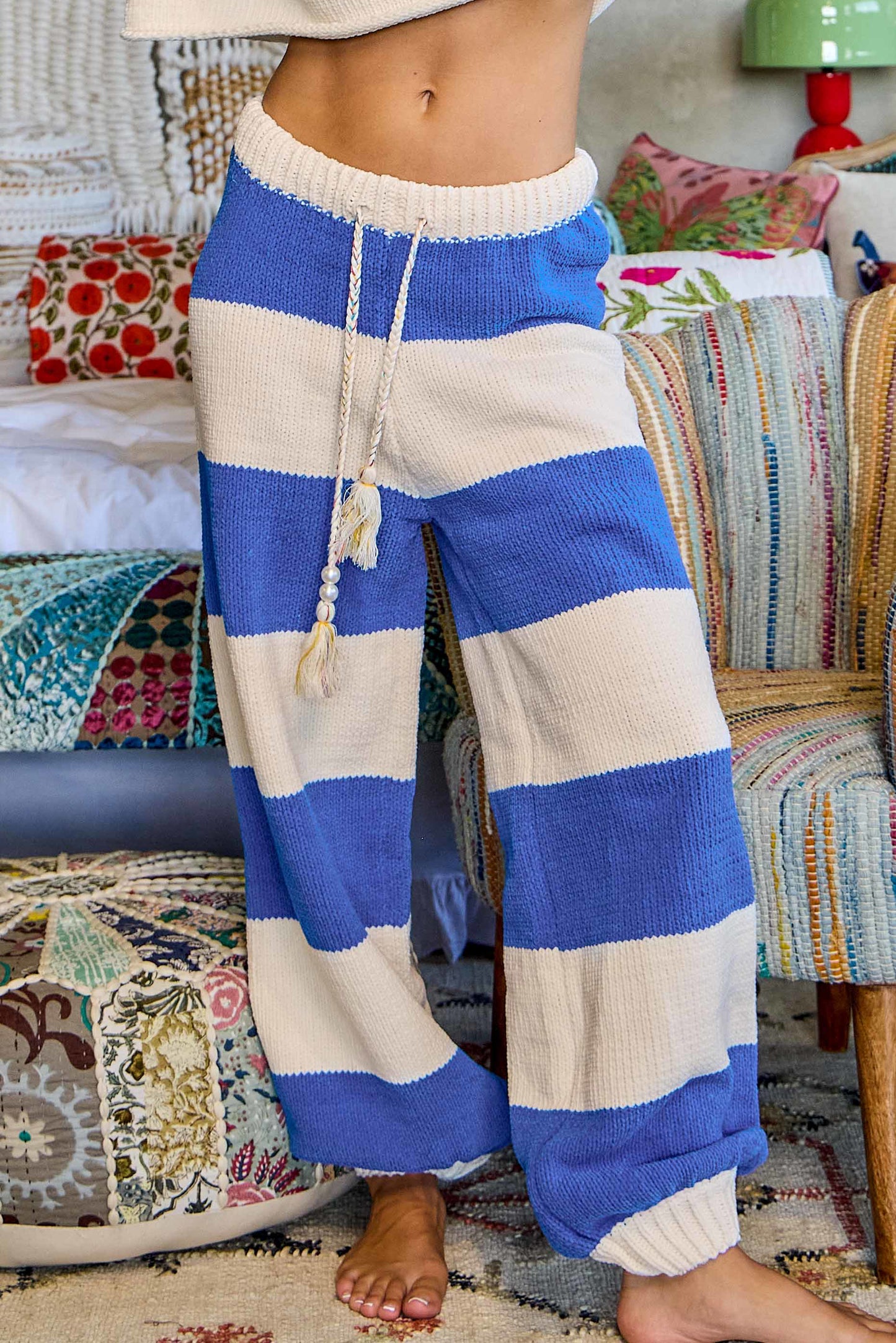 Chenille Wide Leg Joggers