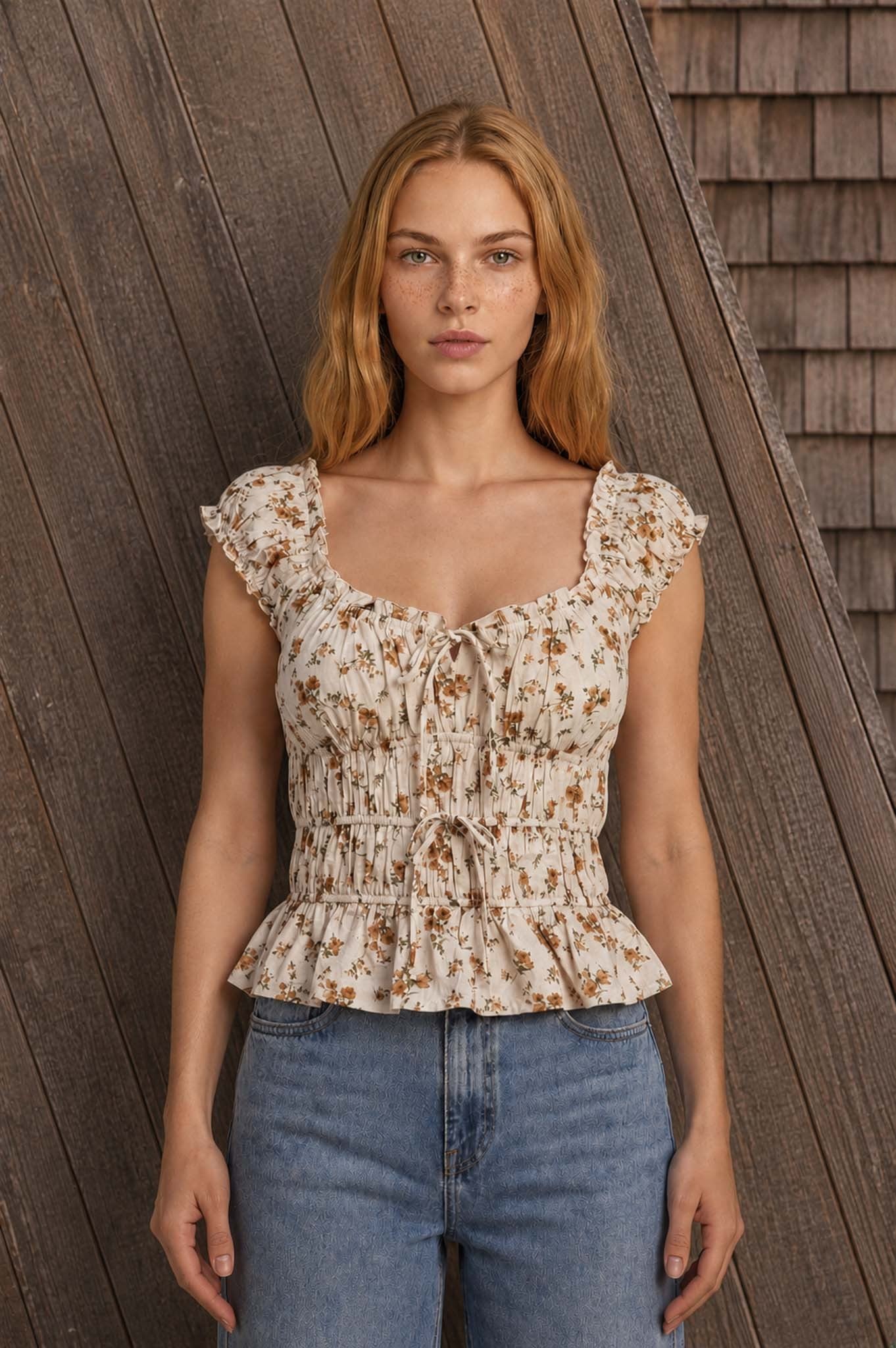Portia Floral Top